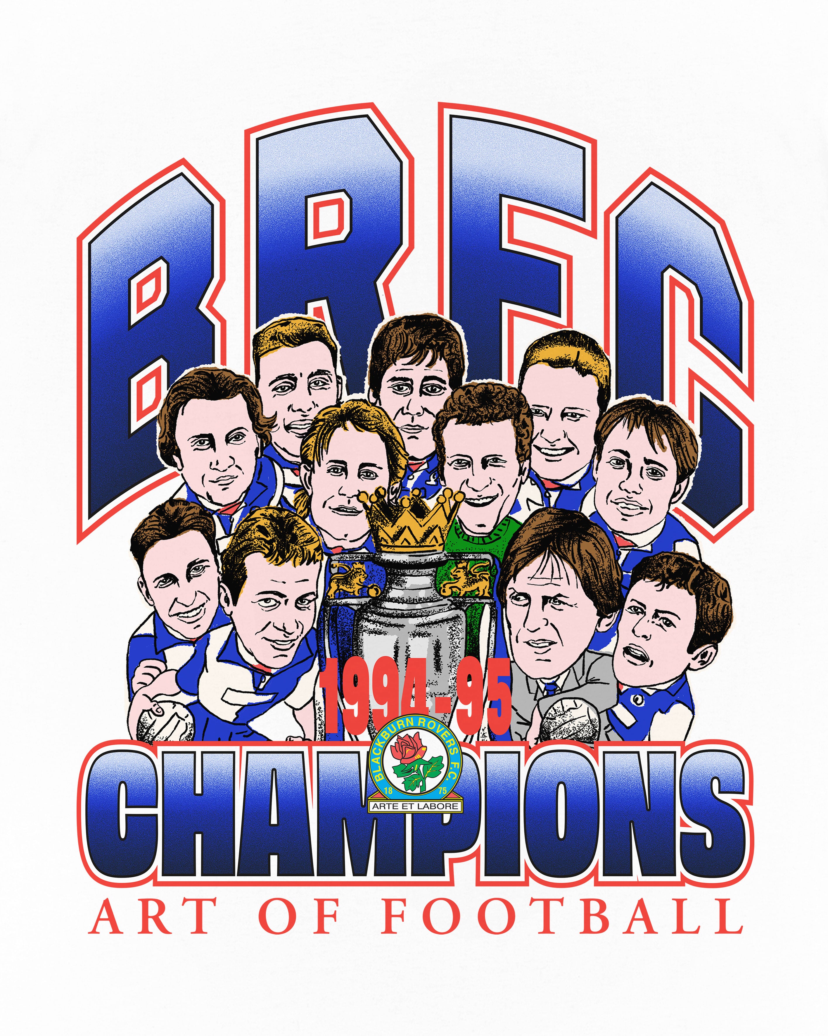 ART OF Football x Blackburn Champions Tee | AOF BRFC White T-shirt