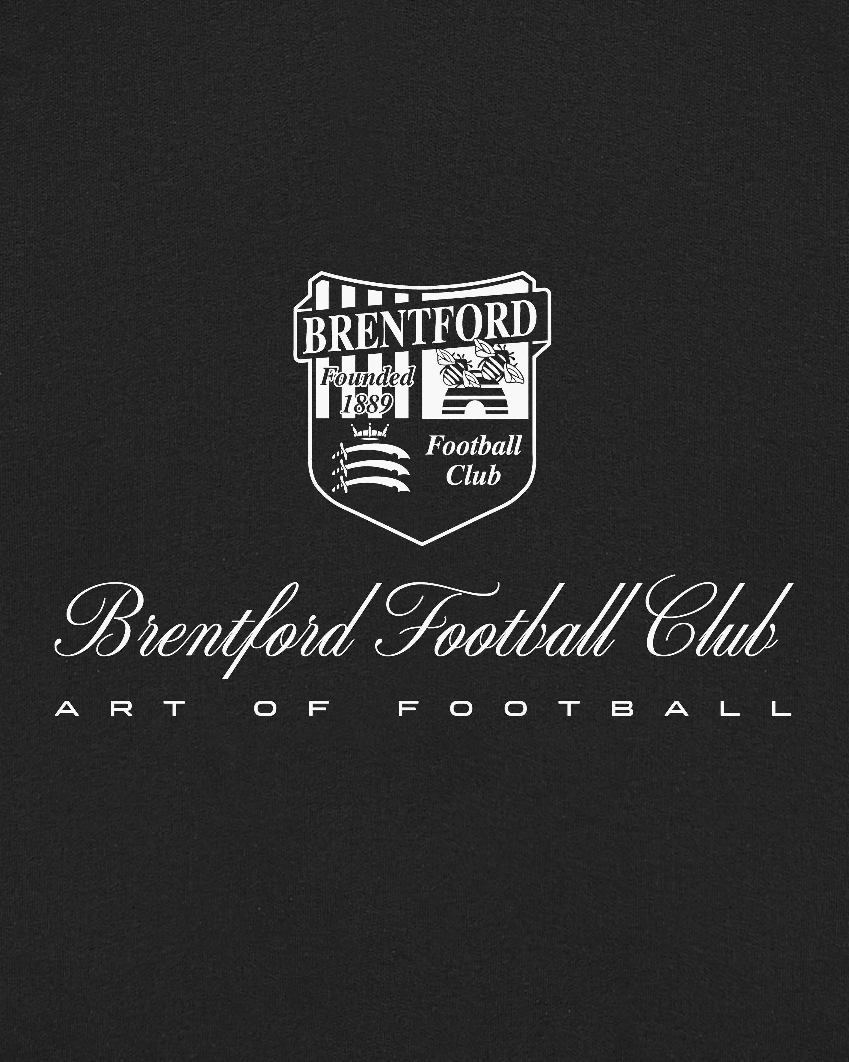 ART OF Football x Brentford Heritage Hoodie | AOF x BFC Black Sweat