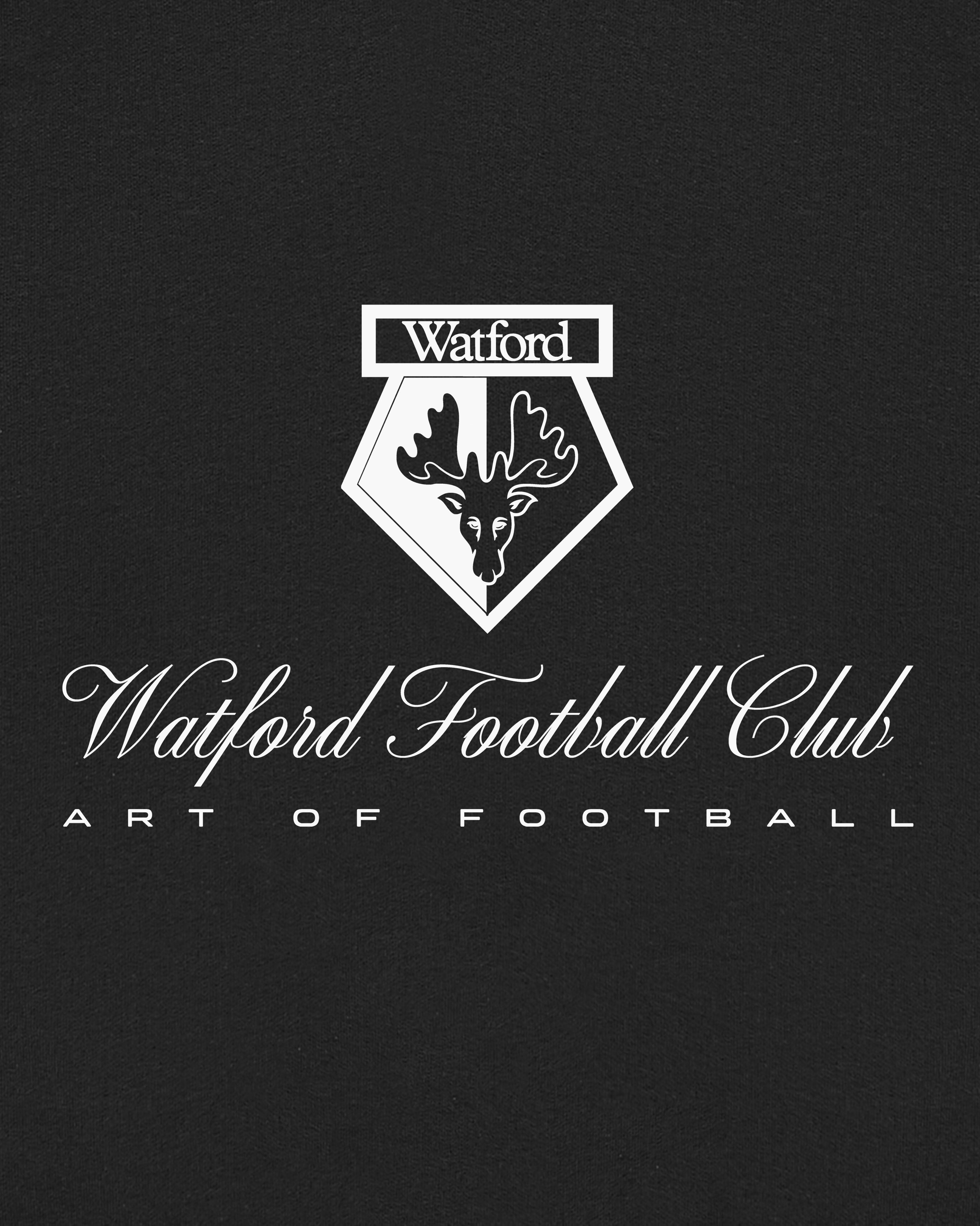 ART OF x Watford Heritage Hoodie | Black Printed Football Sweat
