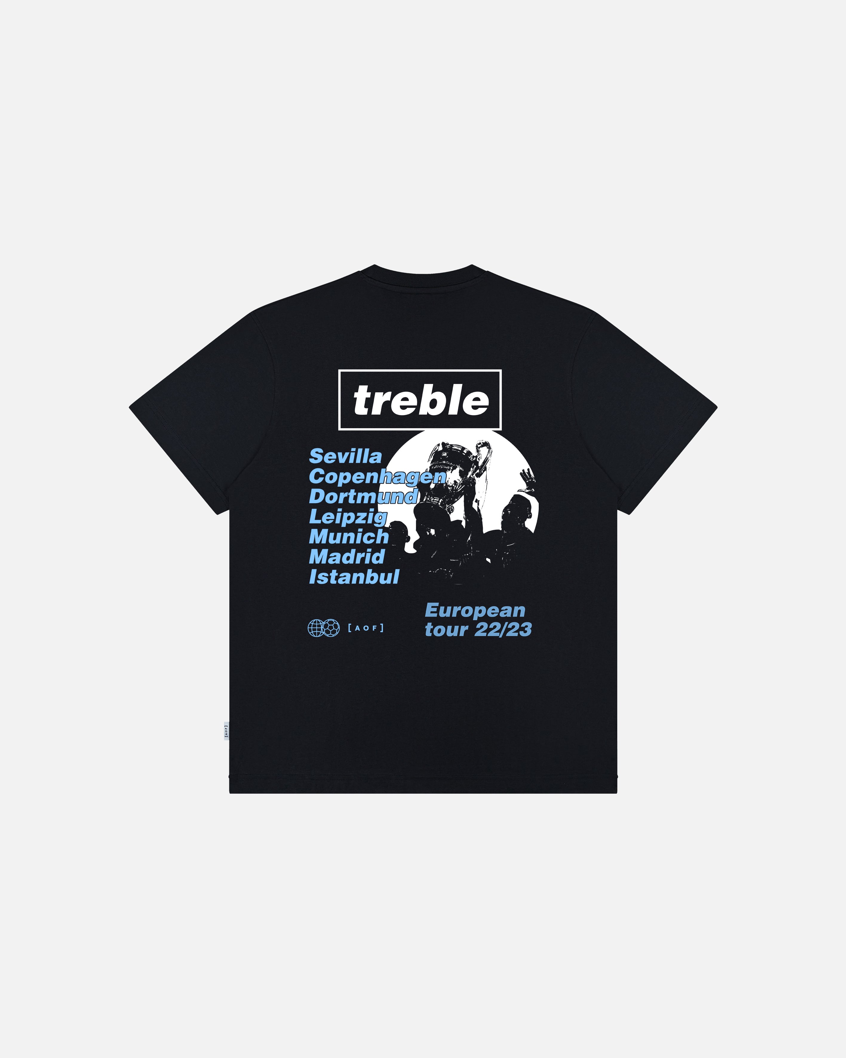 ART OF Football Treble European Tour Tee | AOF MCFC Black T-shirt