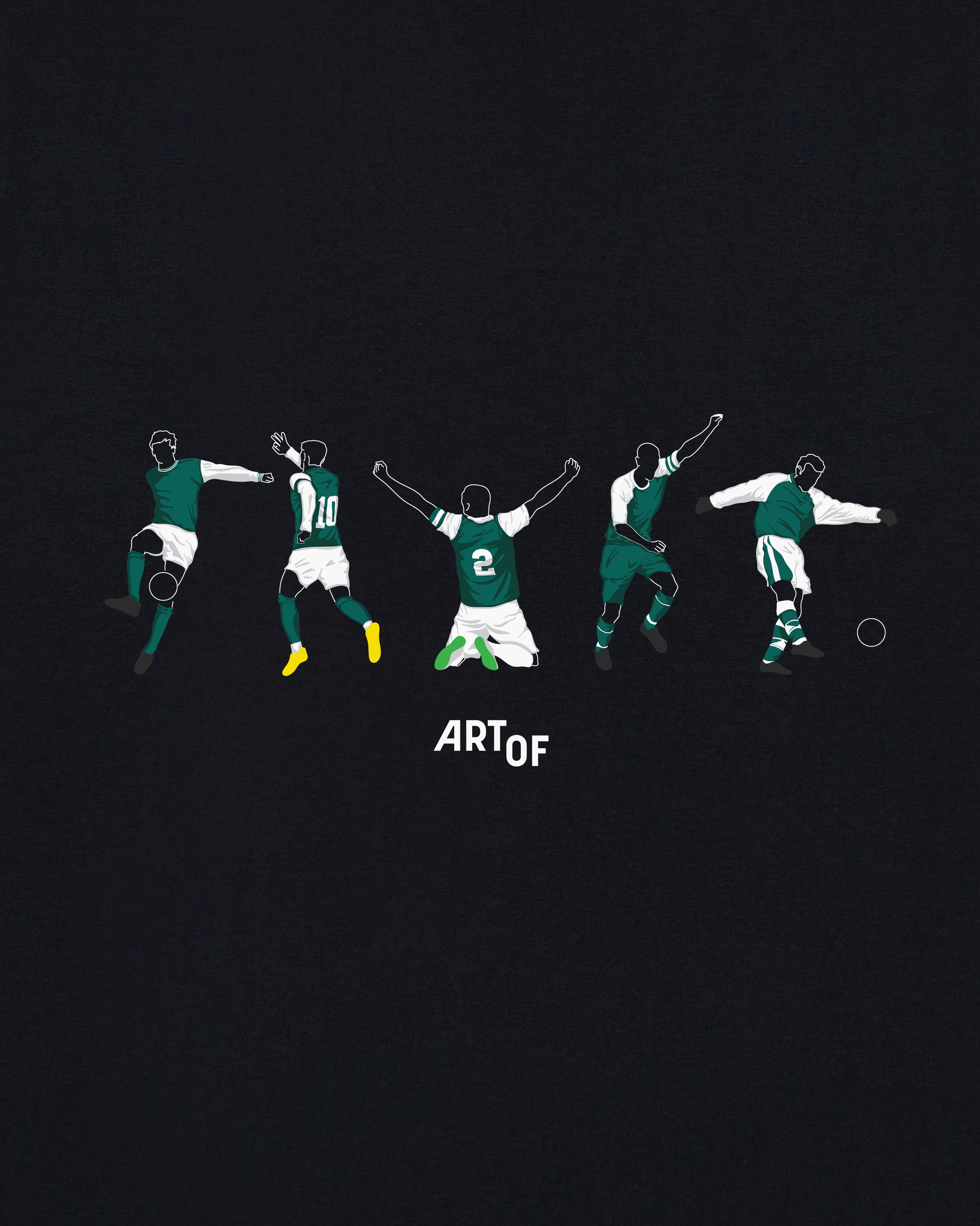 ART OF x Hibs Icons Tee | Black Graphic Football T-shirt