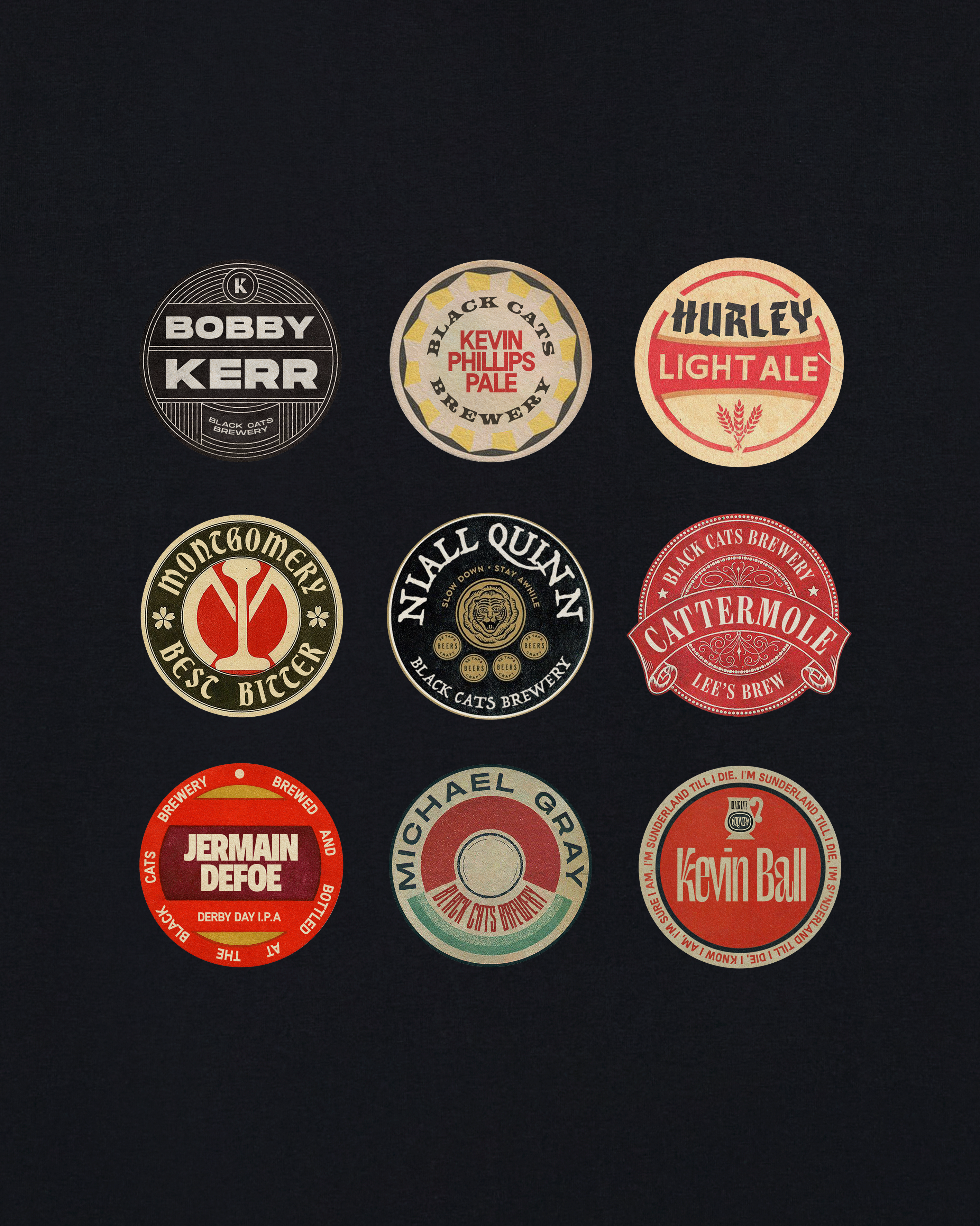 ART OF x Sunderland Black Cats Brewery Tee | AOF SAFC Black T-shirt