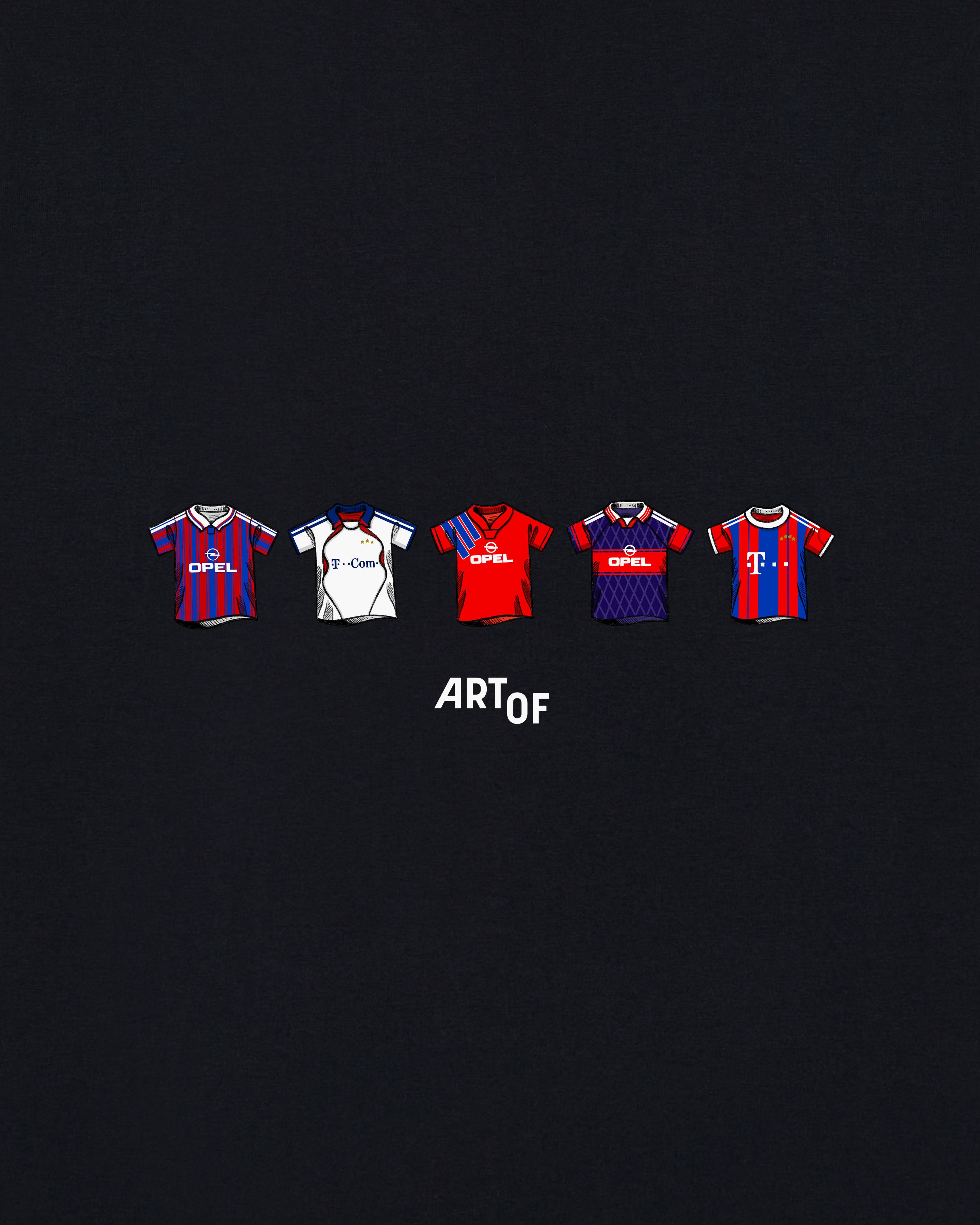 ART OF Bayern Printed Classics Tee | Black Graphic Football T-shirt