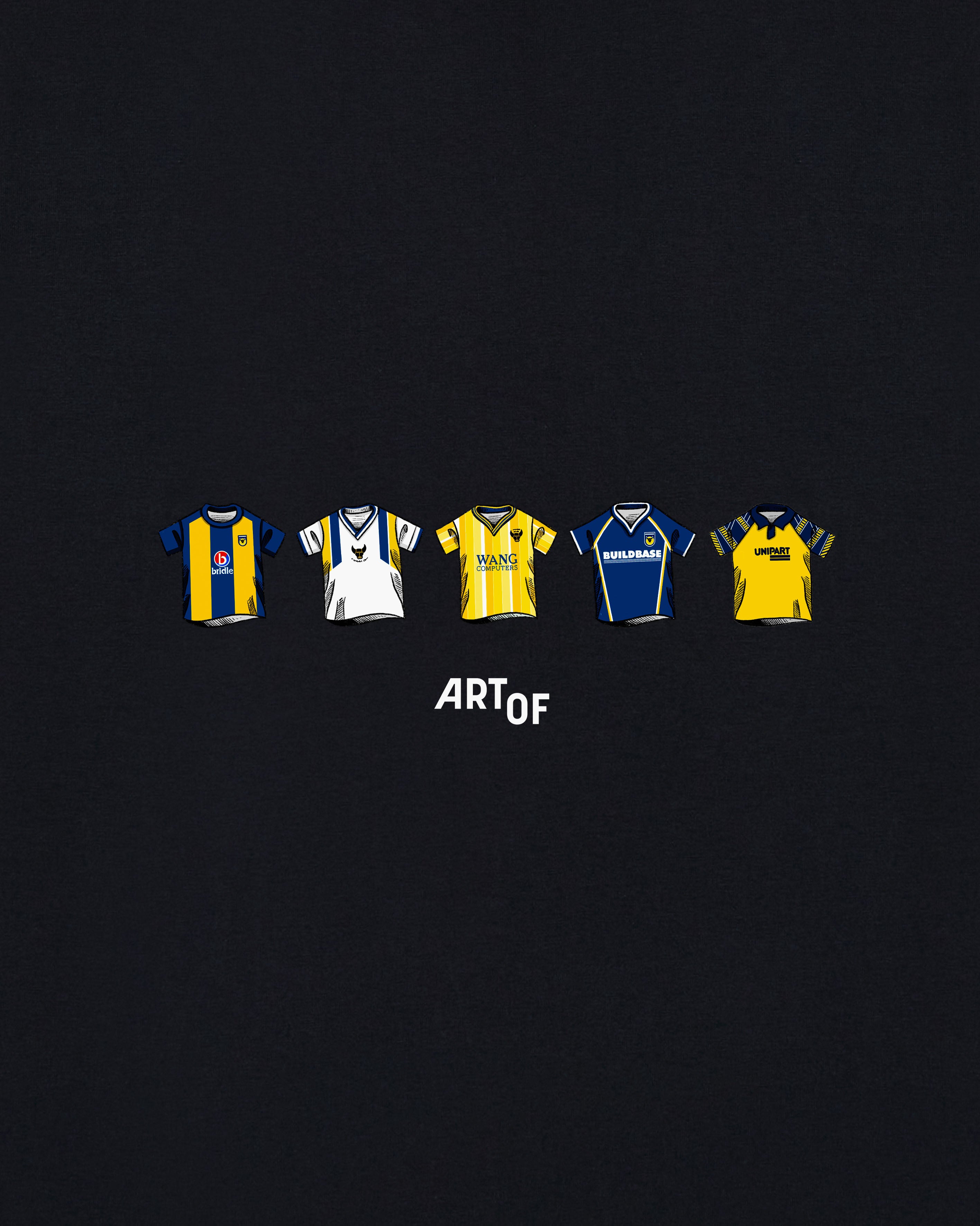 ART OF x Oxford Printed Classics Tee | Black Graphic Football T-shirt
