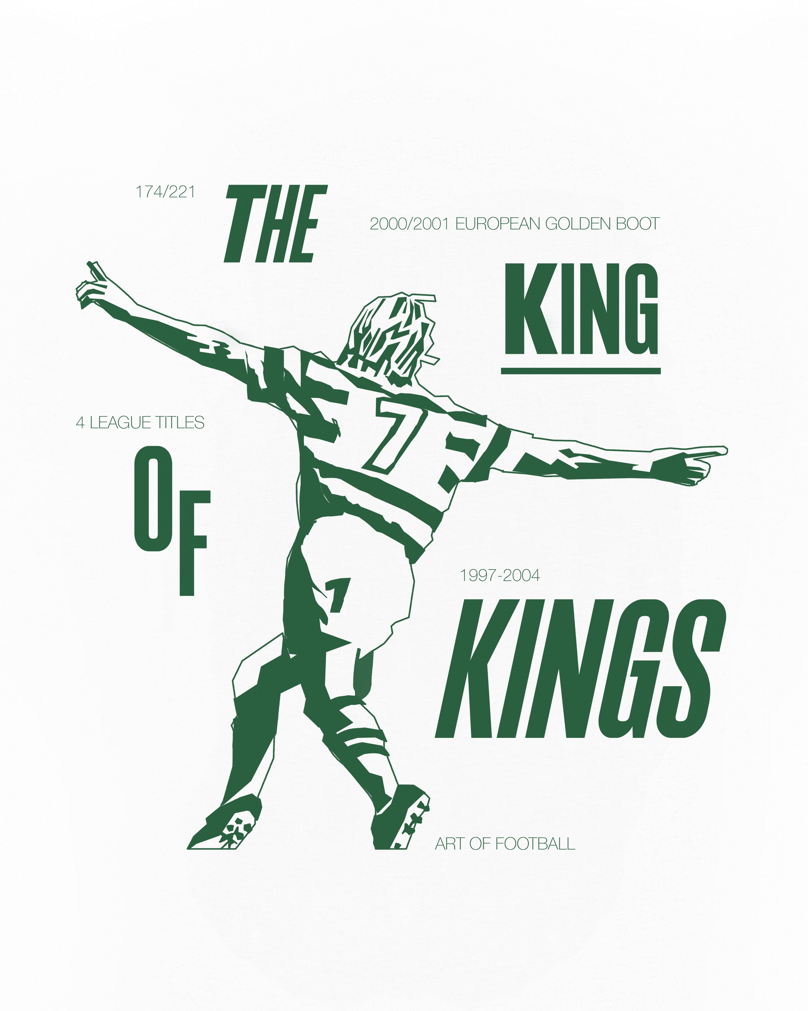 ART OF King of Kings Tee | White Graphic Football T-shirt