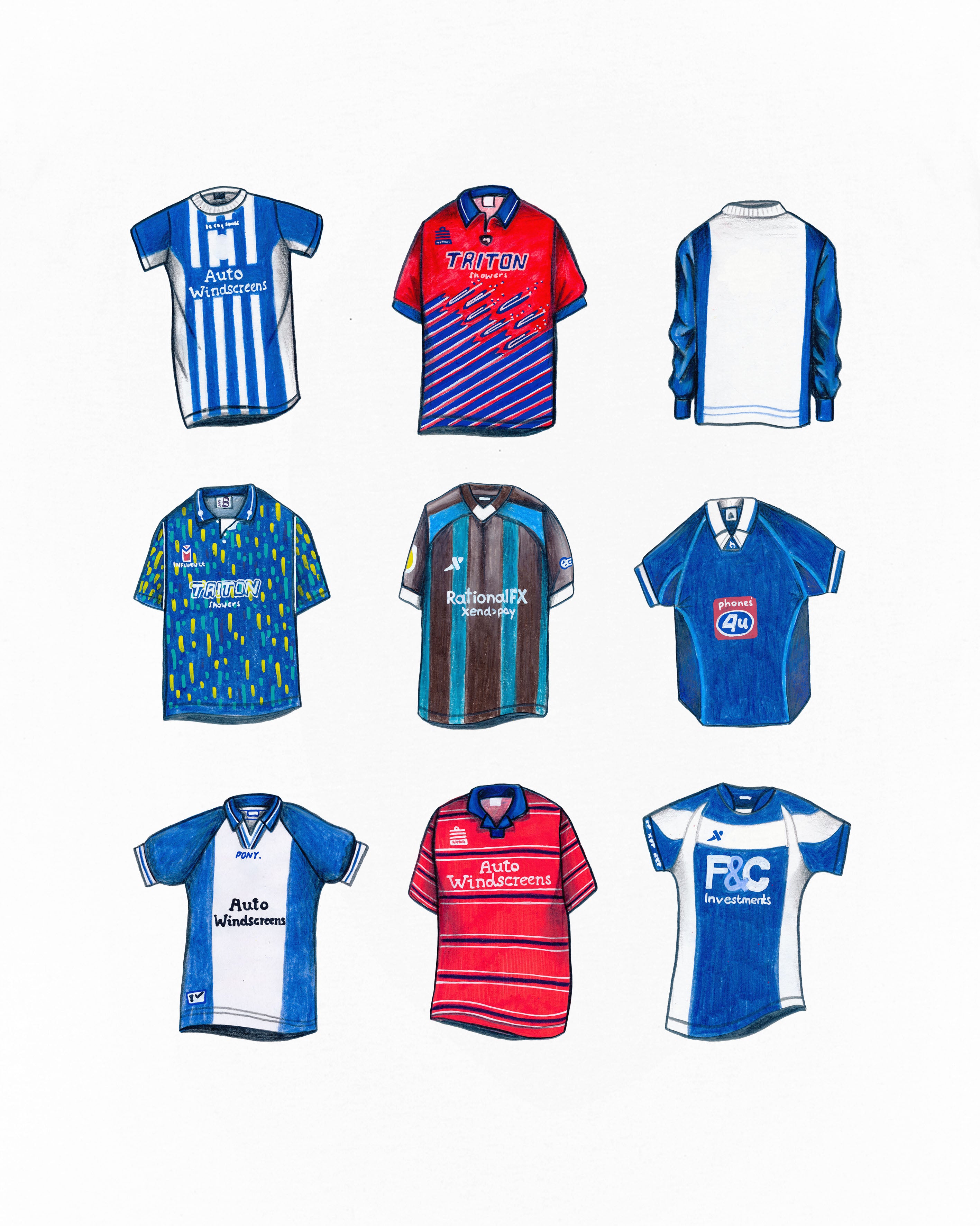 AOF Birmingham Printed Classics Tee | White T-shirt | Art of Football