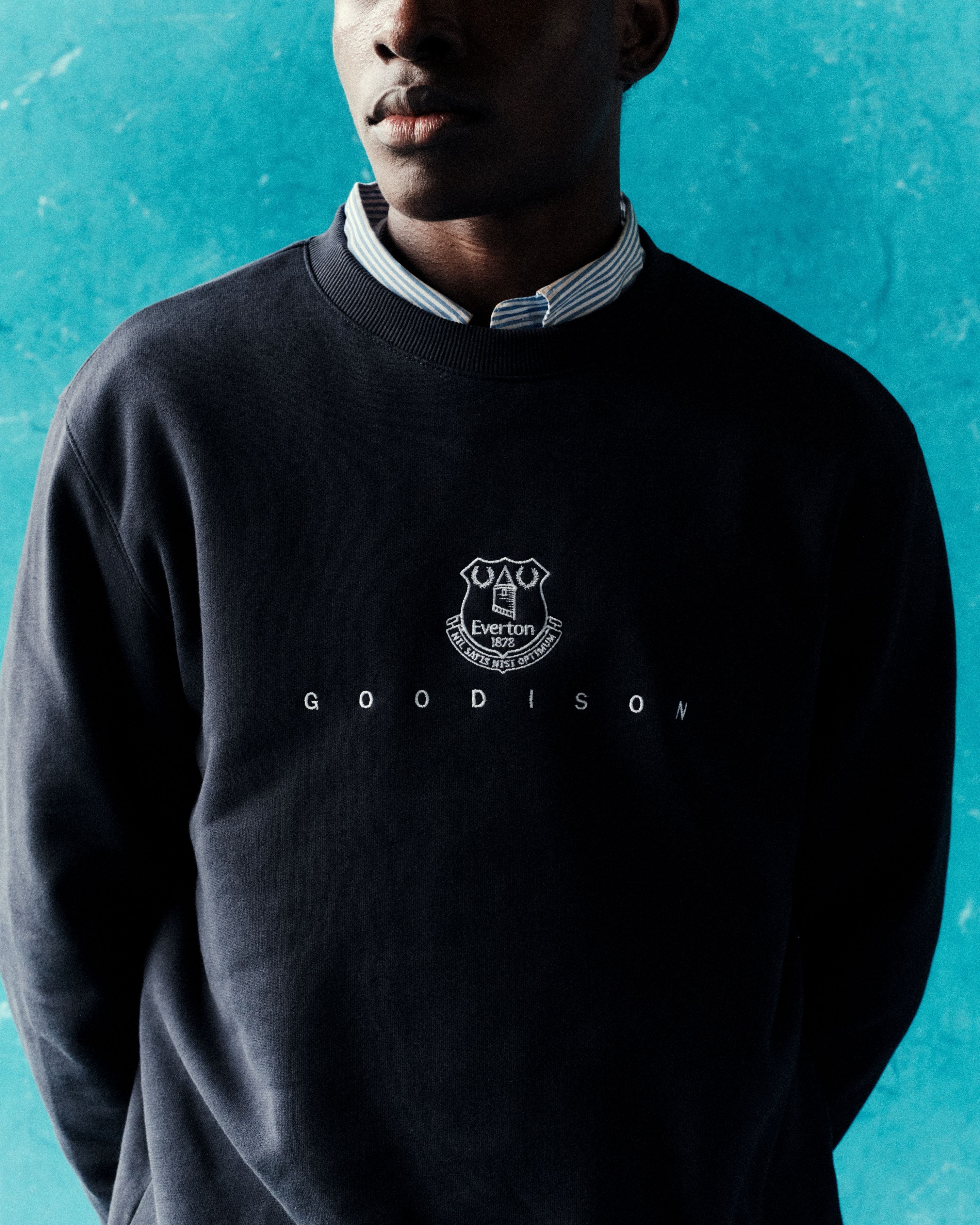 AOF x Everton Goodison Crest Sweat | Navy | Art of Football