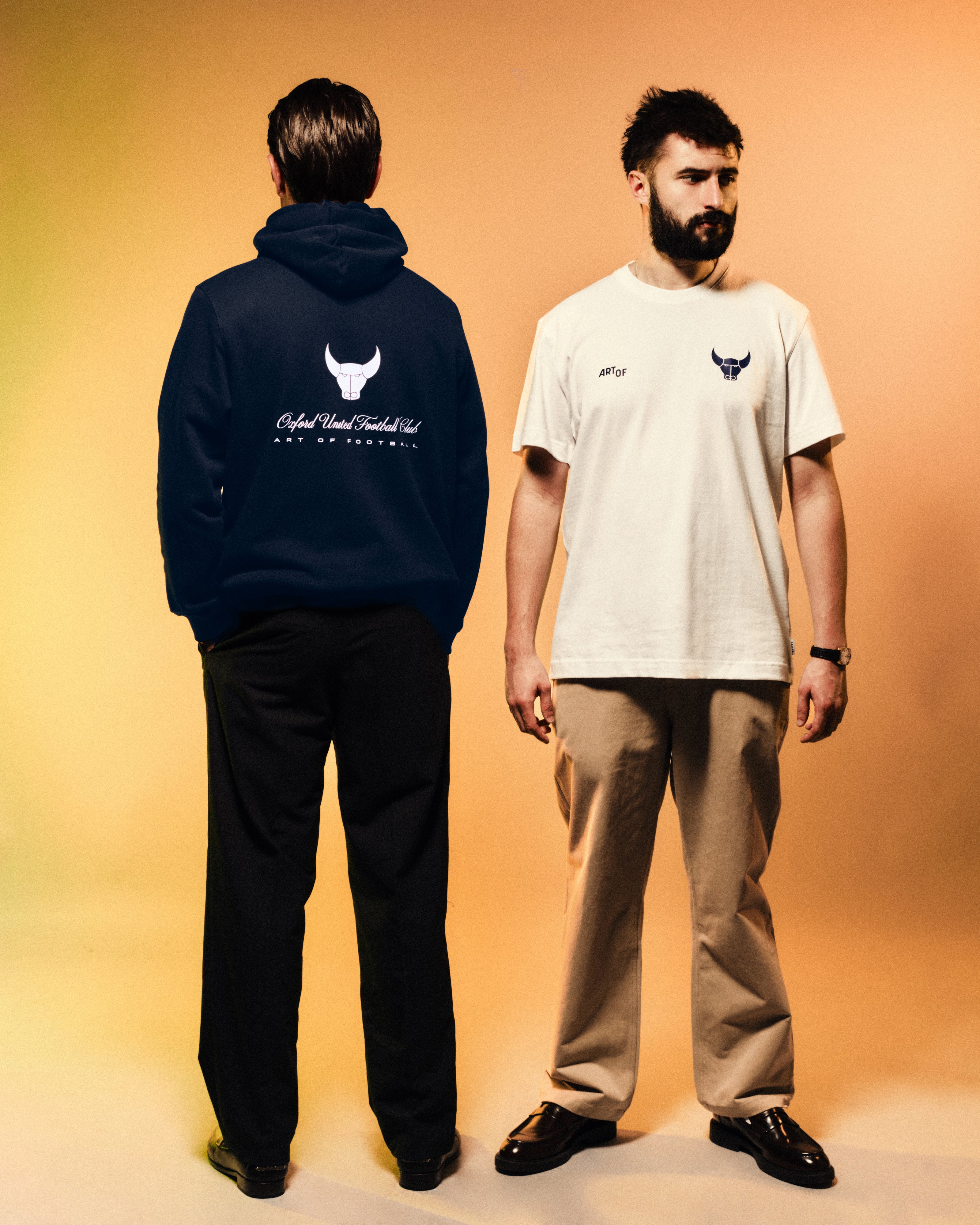 ART OF x Oxford Heritage Hoodie | OUFC Navy Printed Football Sweat