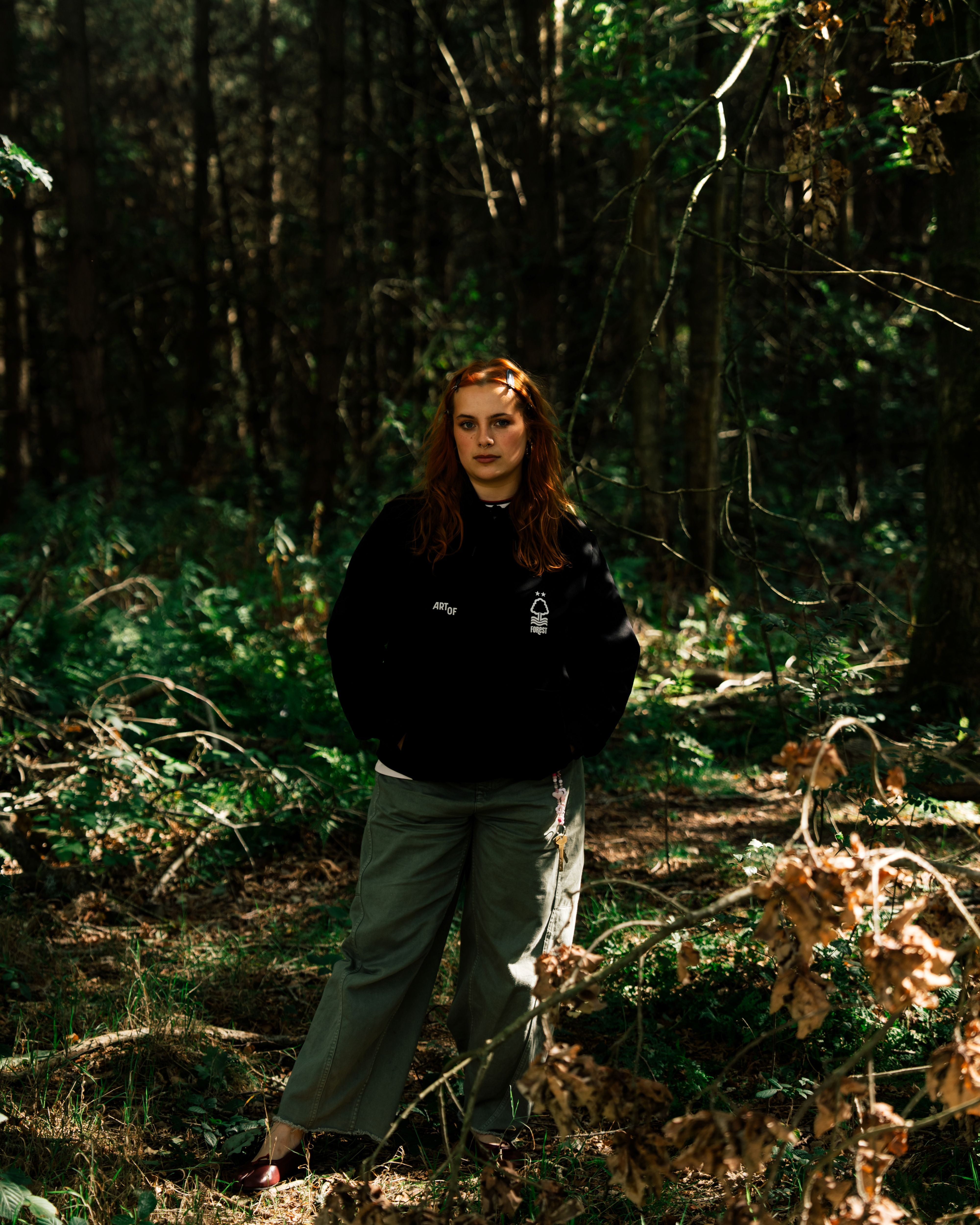 ART OF x Forest Heritage Hoodie | Black Printed Football Sweat