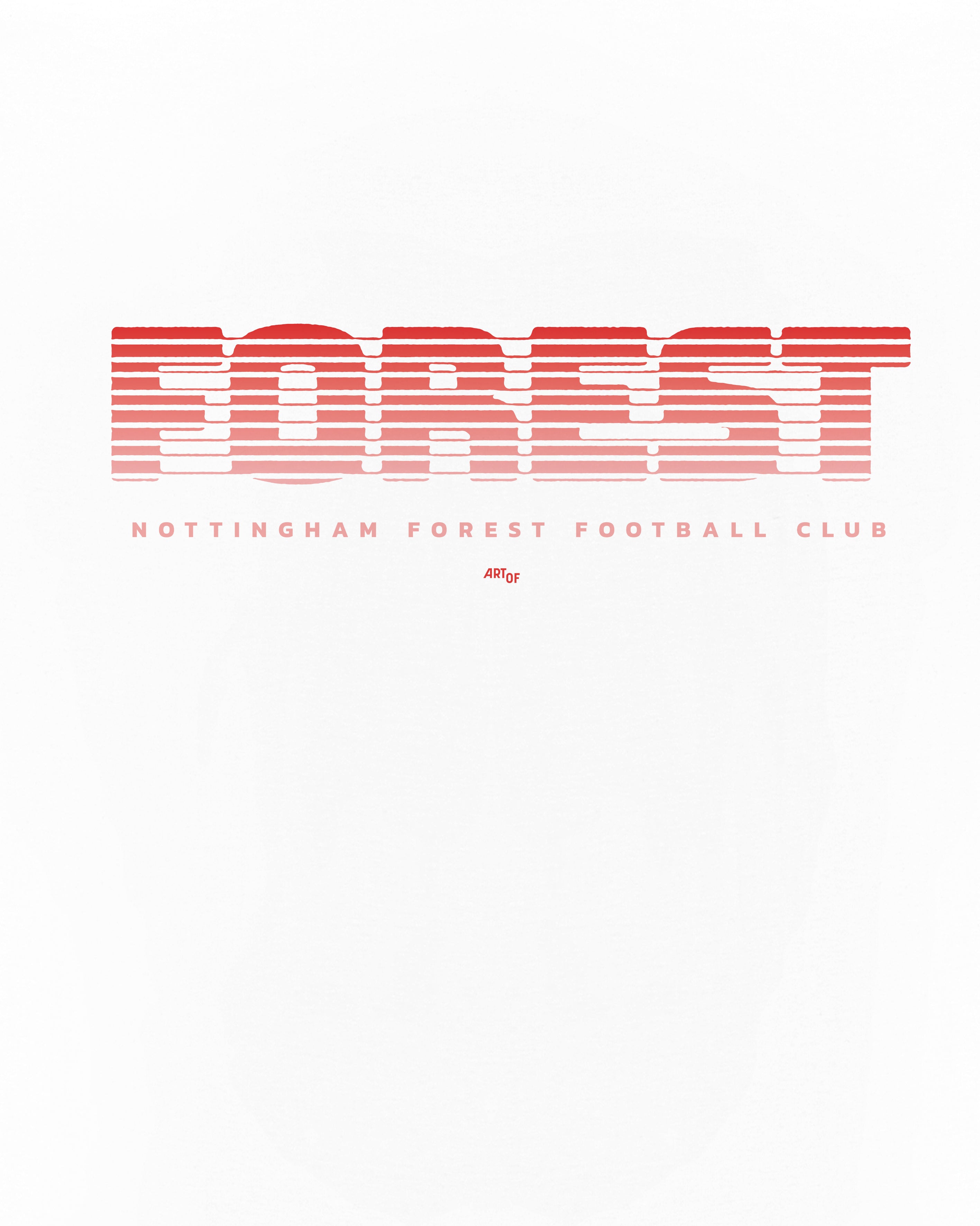 ART OF x Forest 00s Type Tee | NFFC White Graphic Football T-shirt