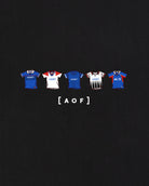 AOF RFC Printed Classics Tee | Black Graphic T-shirt | Art of Football