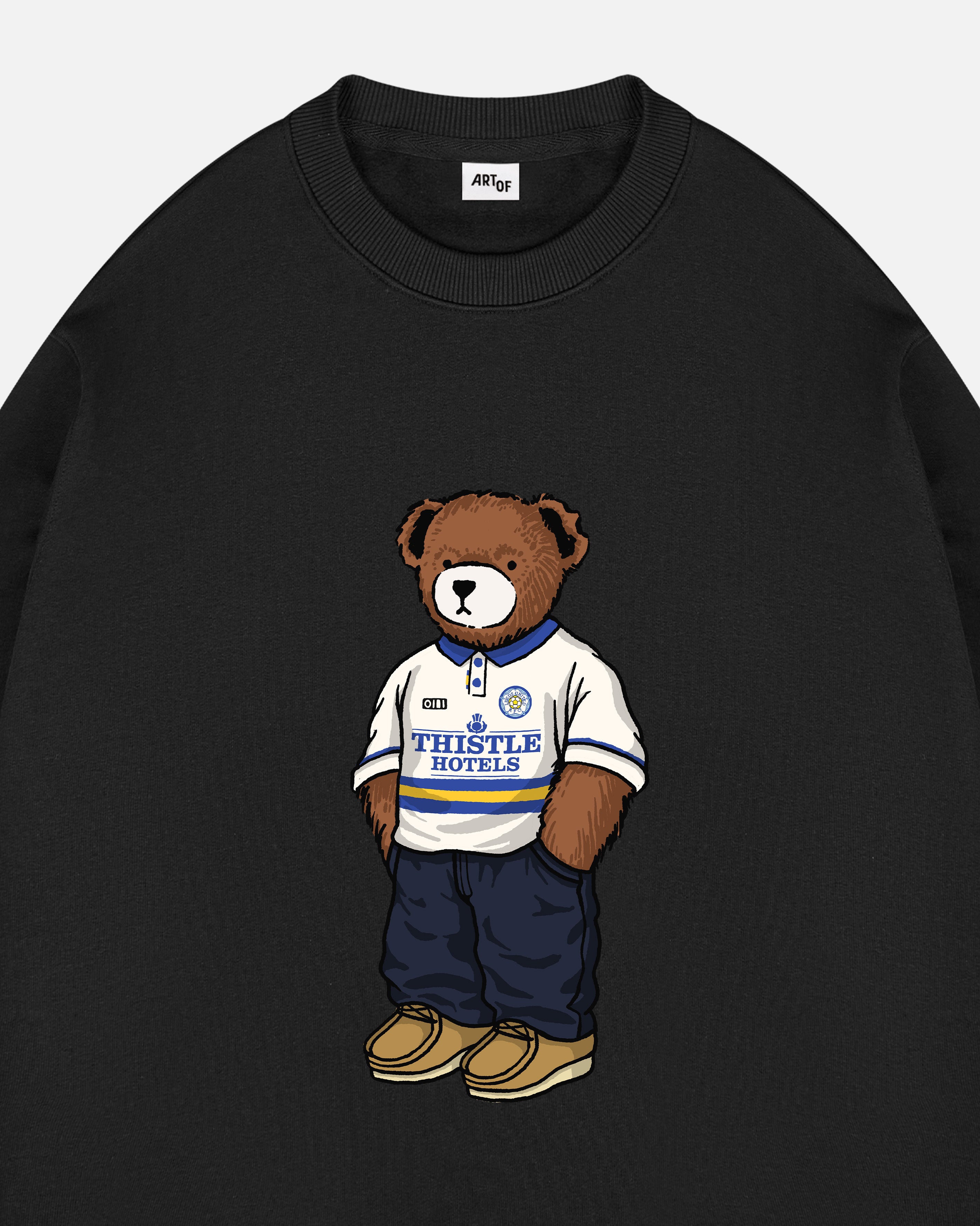 ART OF Leeds United Home Pickles Sweat | LUFC Black Football Top