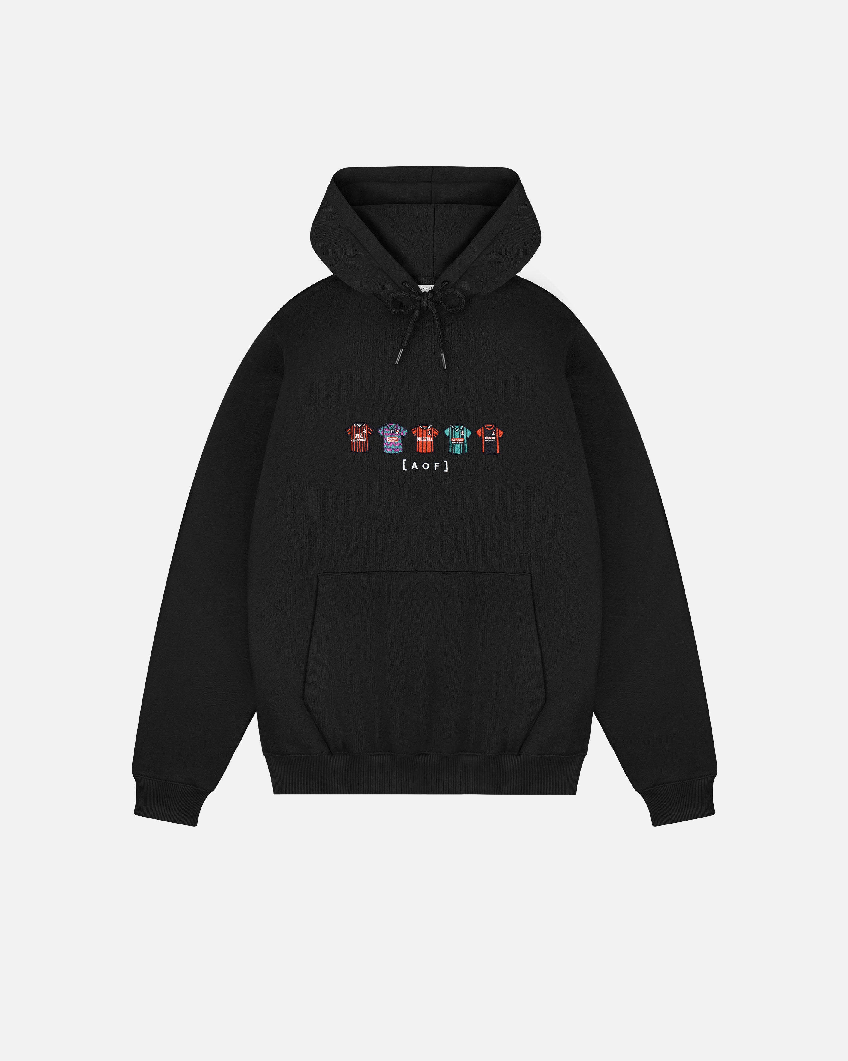 AOF Bournemouth Embroidered Classics Hoodie | Black Sweat