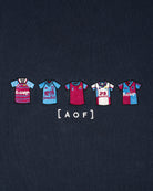 AOF Burnley Embroidered Classics Hoodie | Navy Sweat | Art of Football