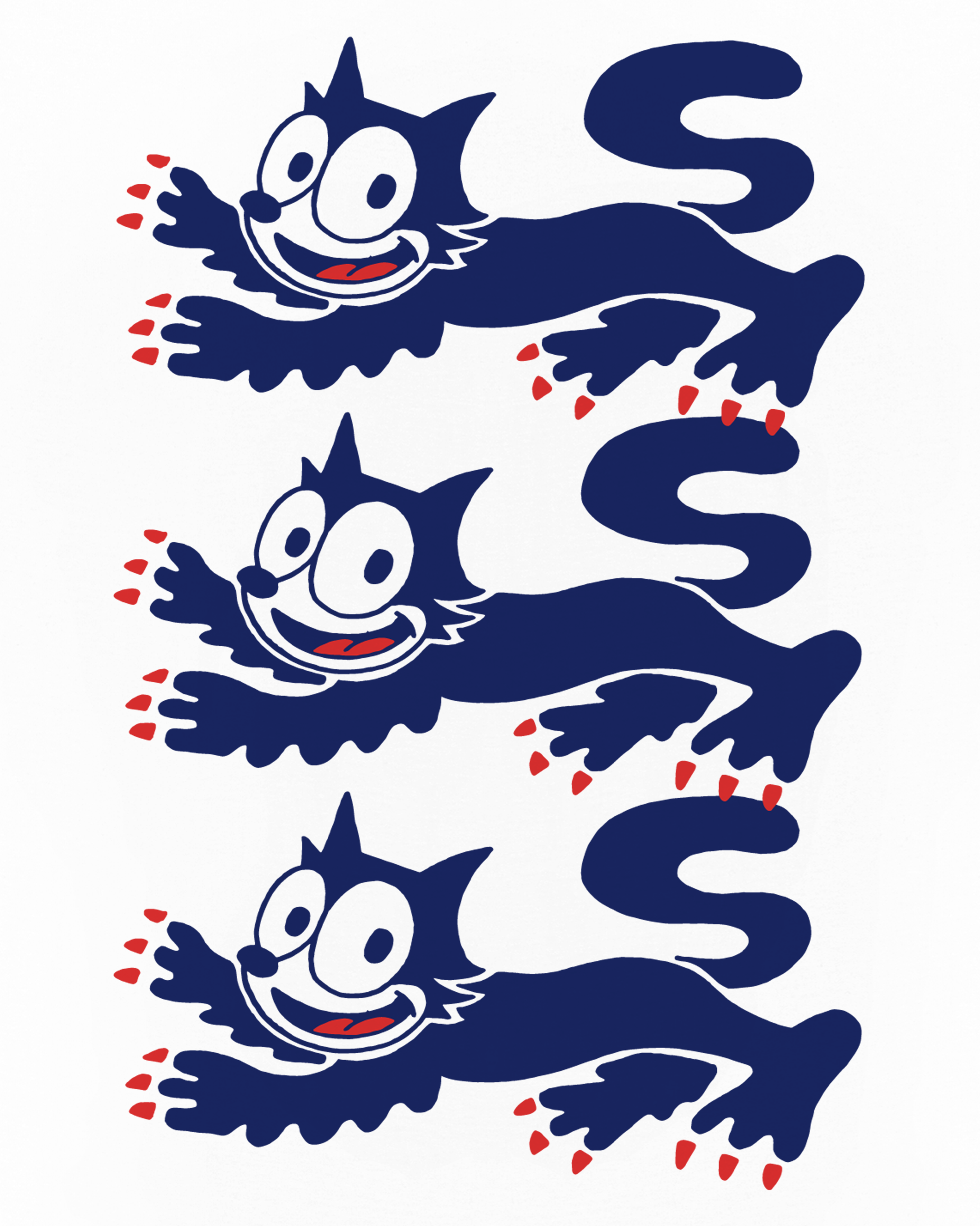 ART OF Football Three Big Cats Tee | AOF White Graphic T-shirt